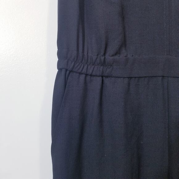 J. Crew Black Jumpsuit Women size 4 Sleeveless V-Neckline - Picture 5 of 15